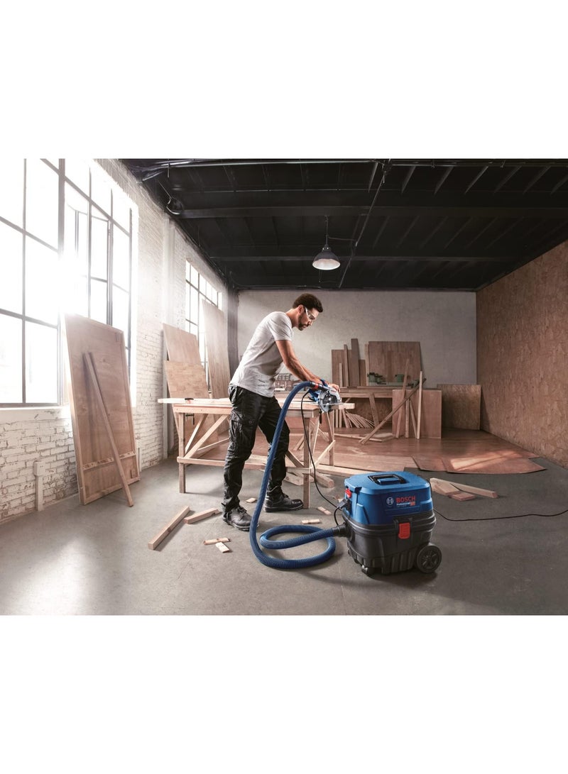 BOSCH Professional GAS 12-25 PL Wet and Dry Vacuum Cleaner – 1250W Industrial Dust Extractor with H13 HEPA Filter, Patented Self-Cleaning Technology, 25L Capacity & Power Tool Take-Off Socket - Image 3